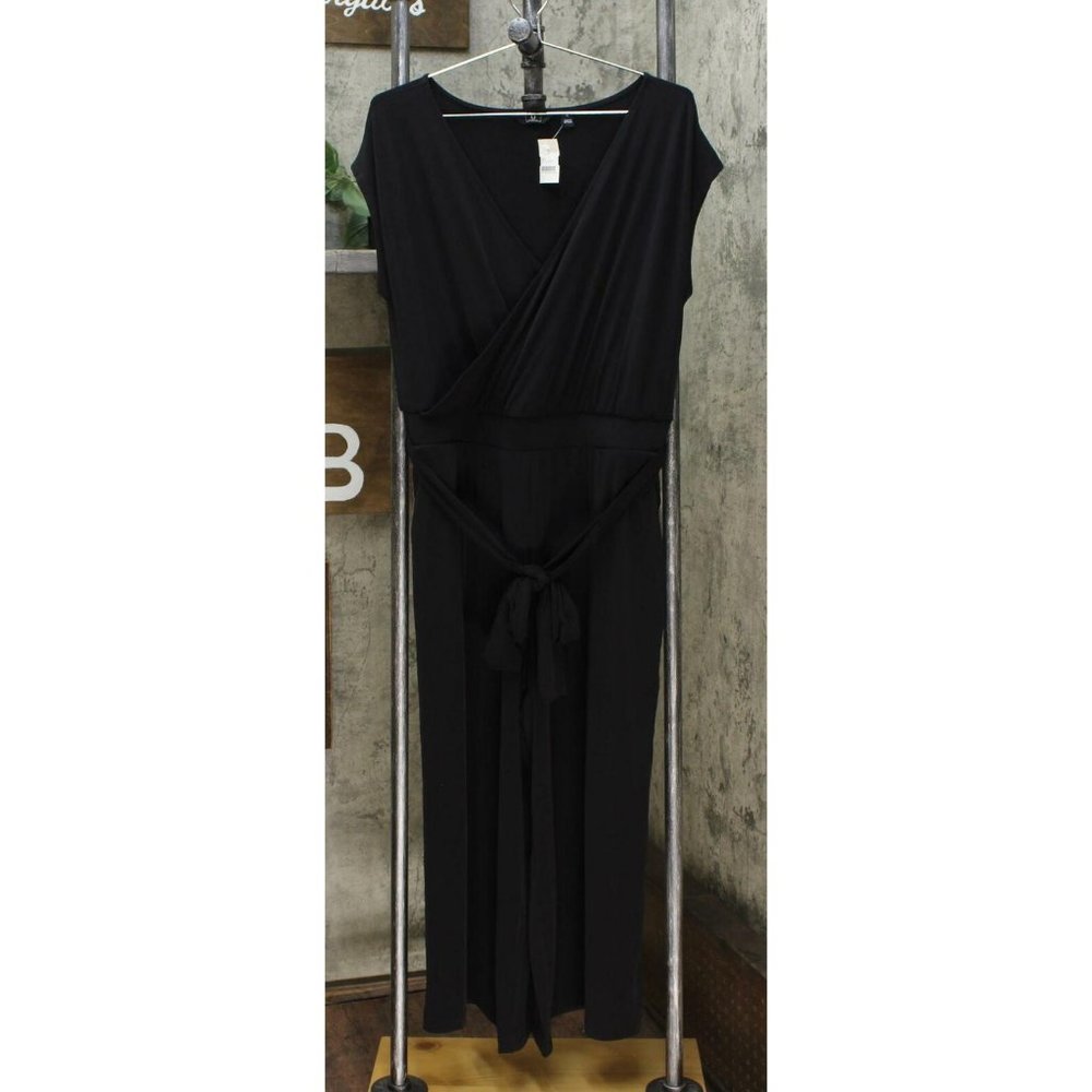 NWT G by Giuliana Cropped Knit Jumpsuit XS Black - Picture 2 of 5